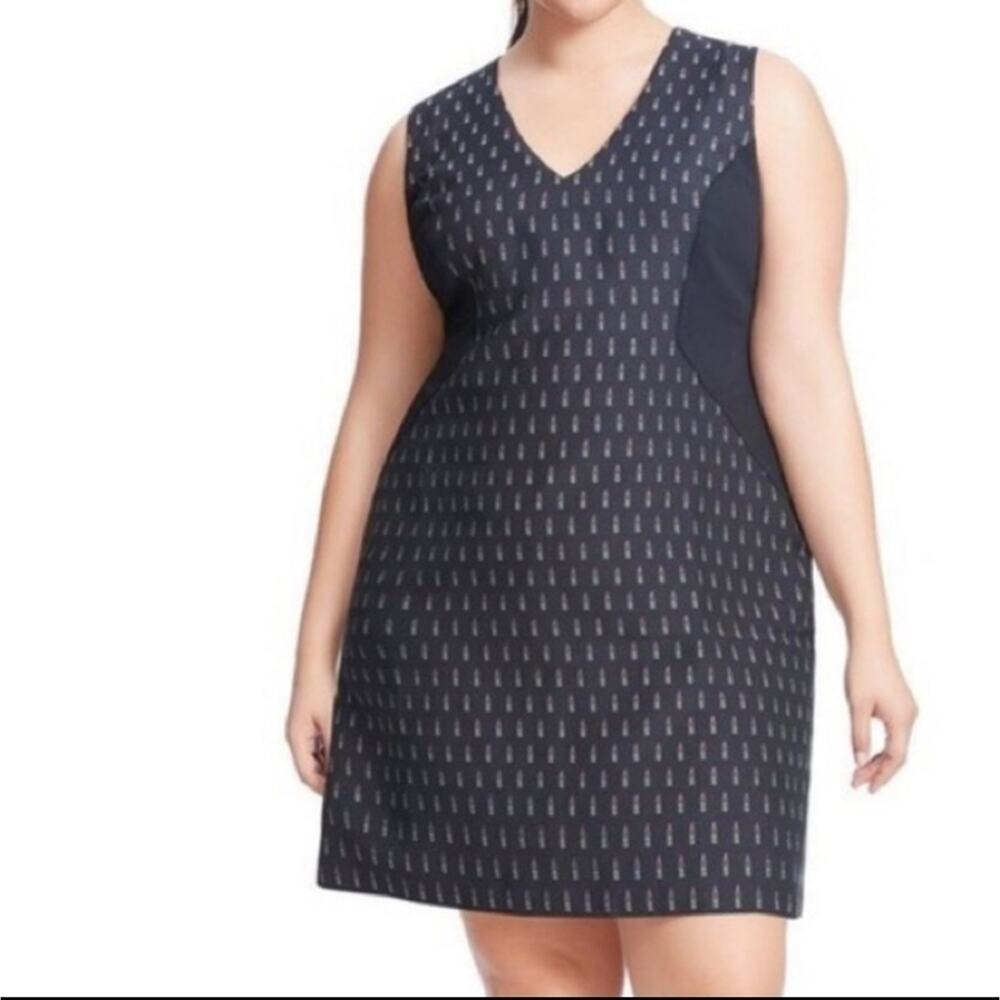 Modcloth X Hutch Lipstick Print V Neck Dress, size 16W